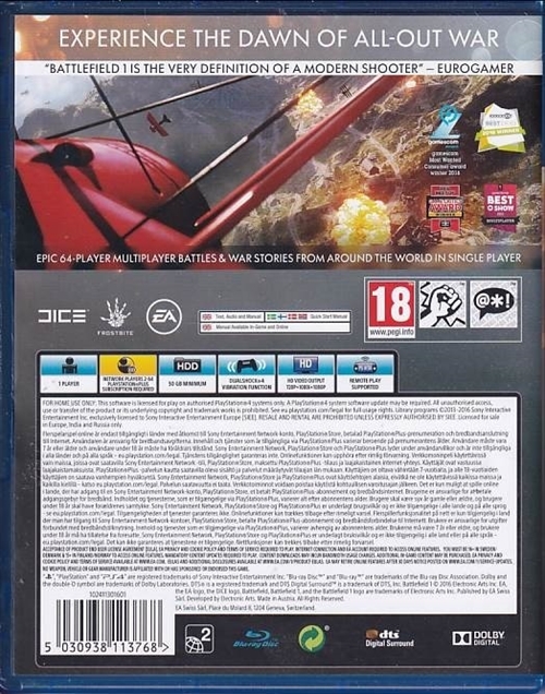 Battlefield 1 - PS4 (B-Grade) (Genbrug)